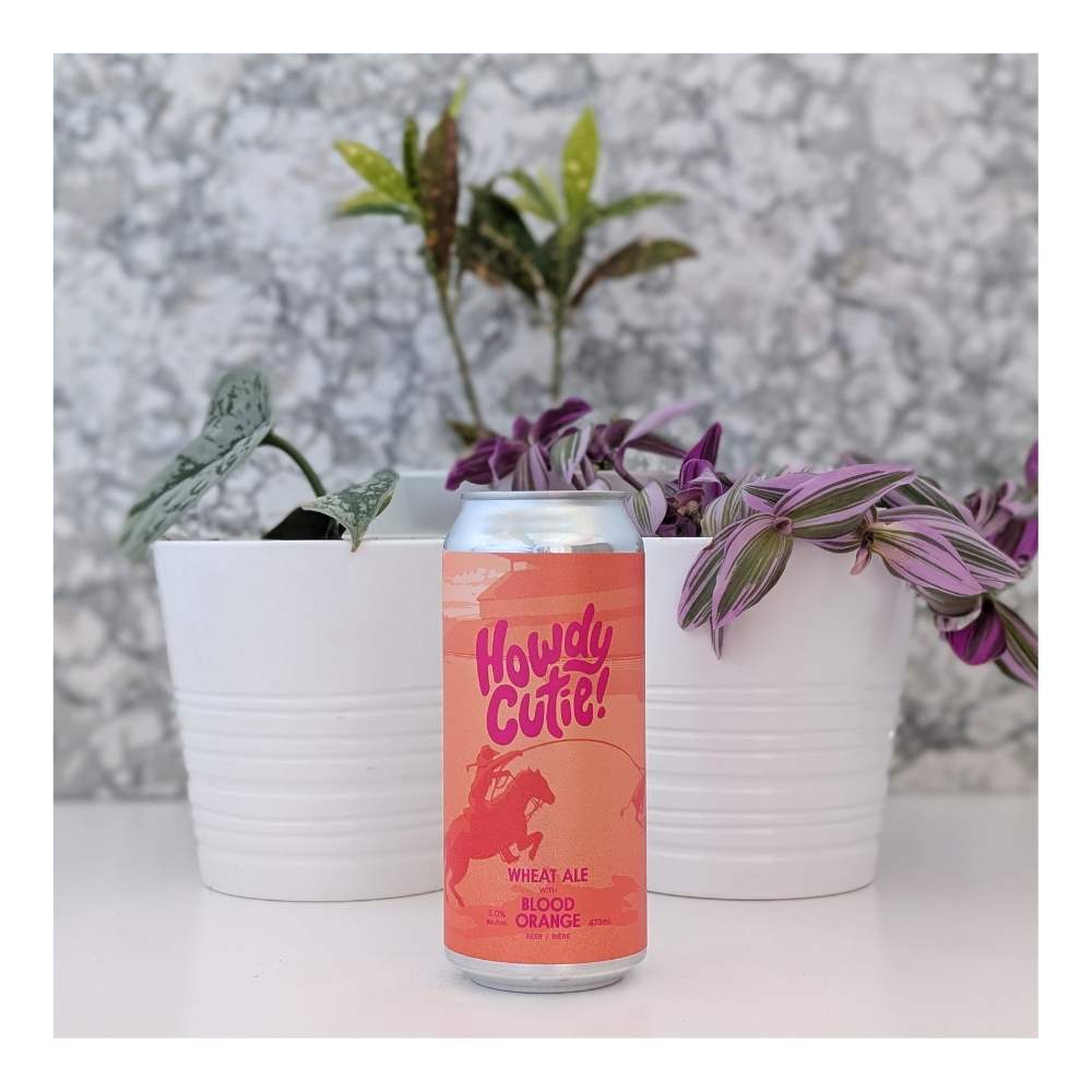Howdy Cutie Blood Orange Wheat Ale by Born Brewing Co., beer label