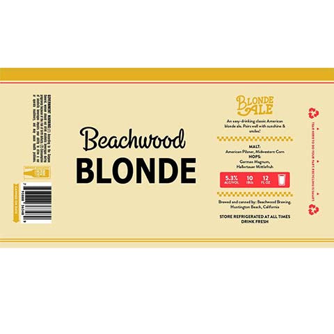 Beachwood Blonde by Beachwood Brewing, beer label