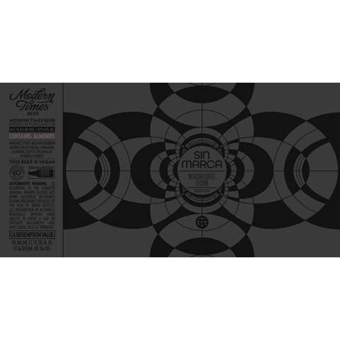Sin Marca Mexican Coffee Edition Imperial Stout by Modern Times Beer, beer label