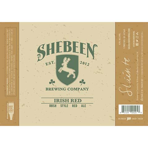 Shebeen Irish Red by RI Brewery Collective LLC, beer label