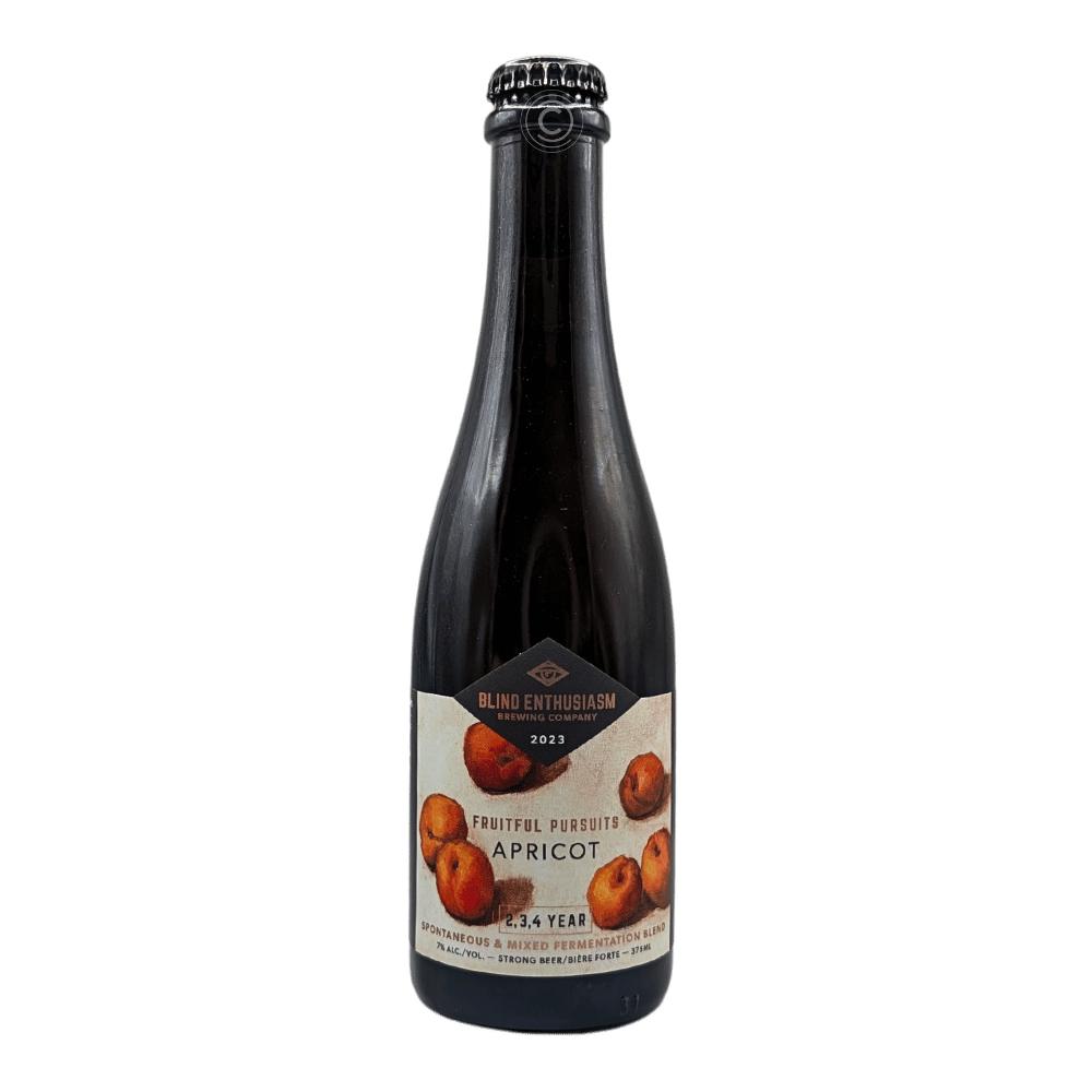 Fruitful Pursuits: Apricot 2023 Barrel-Aged Sour by Blind Enthusiasm Brewing Company, beer label
