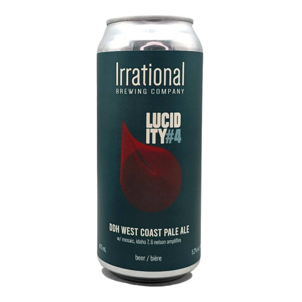 Lucidity #4 DDH West Coast Pale Ale by Irrational Brewing Company, beer label