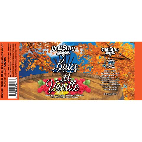 Odd Side Ales Baeis et Vanille Imperial Stout by Odd Side Ales, beer label