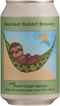 Double West Coast Nelson by Bearded Rabbit Brewery, beer label