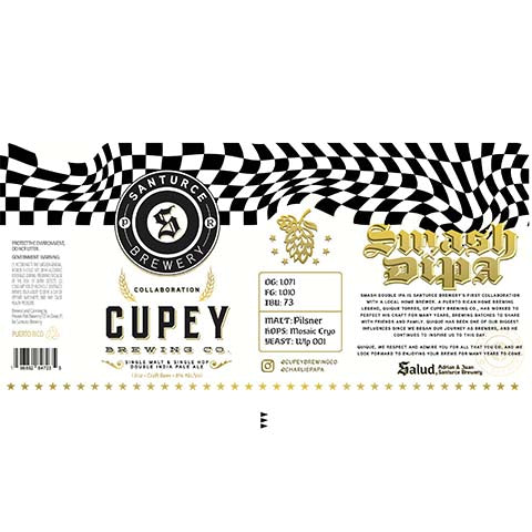 Prision Pals Smash DIPA by Prison Pals Brewing Co., beer label
