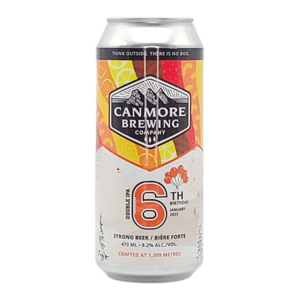 Canmore Brewing Company 6th Birthday Double IPA by The Grizzly Paw Brewing Company, beer label