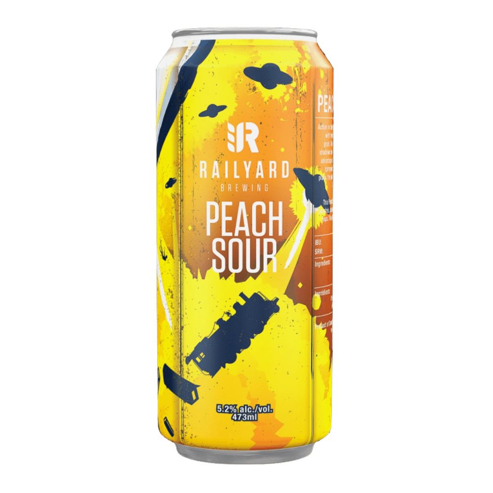 Peach Sour by Railyard Brewing Company, beer label