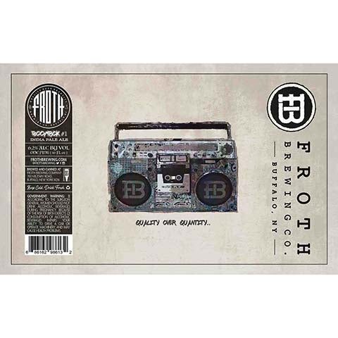 Froth Boombox #1 DIPA by Froth Craft Brewery, beer label