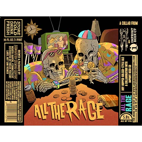 Abomination All The Rage Kolsch by Abomination Brewing Company, beer label