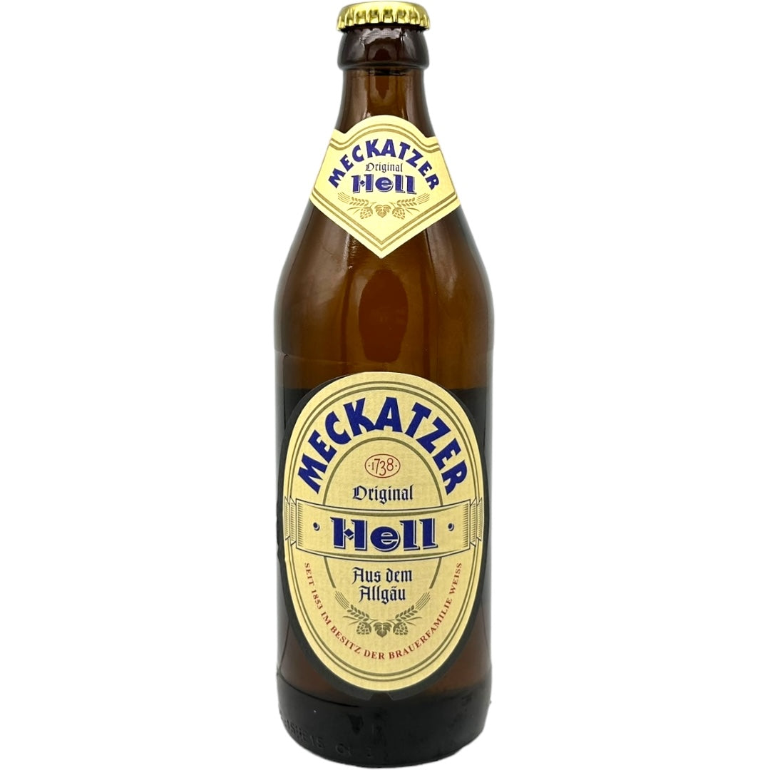 Meckatzer Löwenbräu Meckatzer Hell by Meckatzer Löwenbräu, beer label