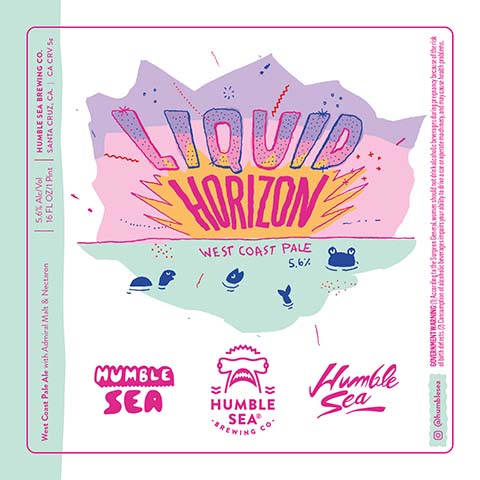 Humble Sea Liquid Horizon West Coast Pale Ale by Humble Sea Brewing Co, beer label
