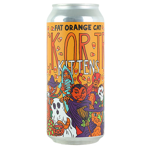 Fat Orange Cat Trick Or Treat Kittens DIPA by Fat Orange Cat Brew Co, beer label