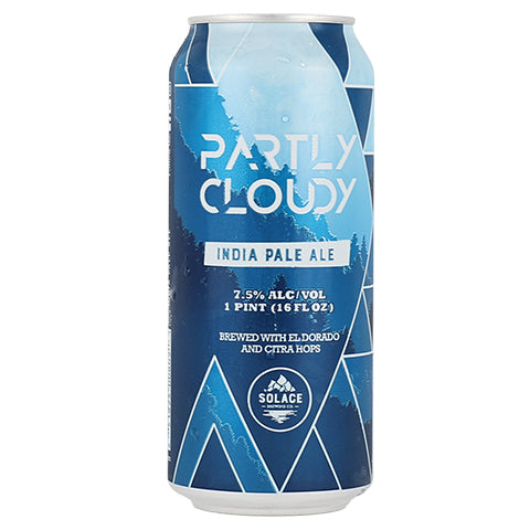 Solace Partly Cloudy IPA by Solace Brewing Company, beer label