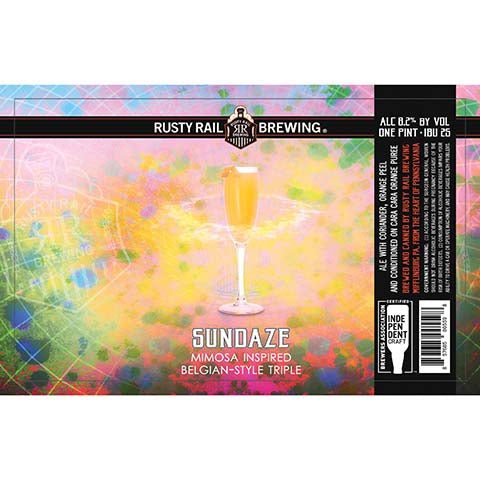 Rusty Rail Sundaze Triple by Rusty Rail Brewing, beer label