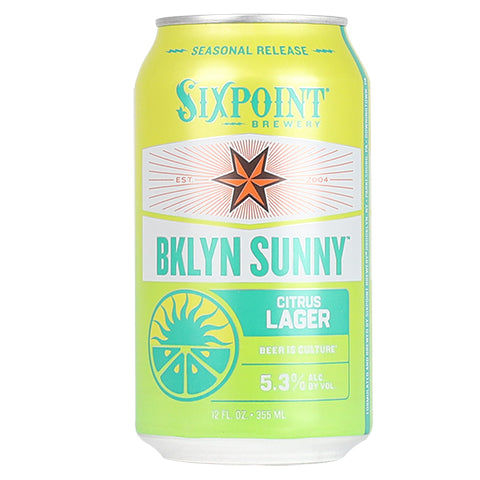 Sixpoint Bklyn Sunny Citrus Lager by Sixpoint Brewery, beer label
