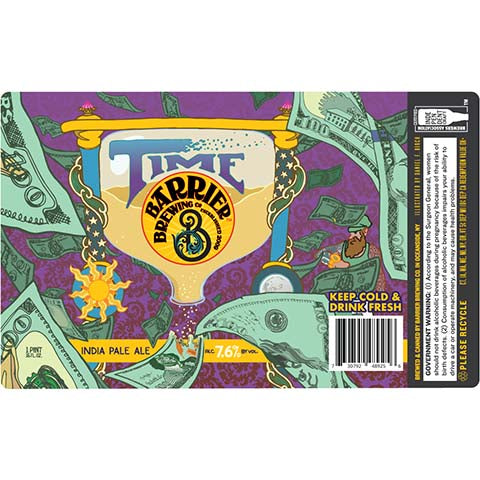 Barrier Time IPA by Barrier Brewing Co, beer label