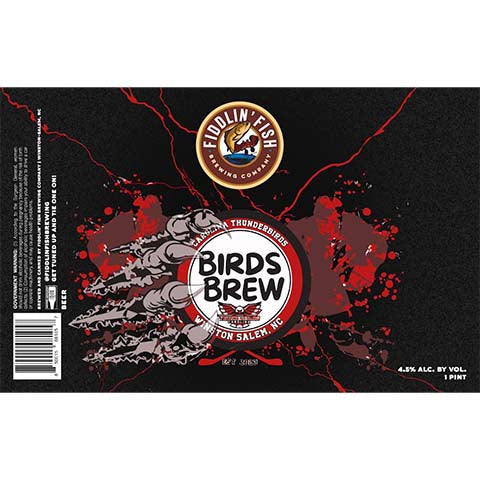 Fiddlin' Fish Bird's Brew by Fiddlin' Fish Brewing Company, beer label