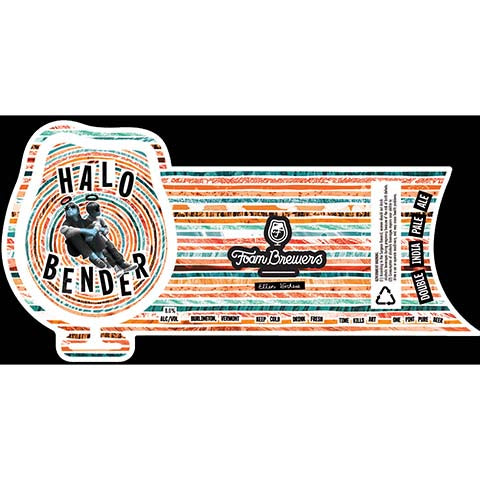 Foam Halo Blender DIPA by Foam Brewers, beer label