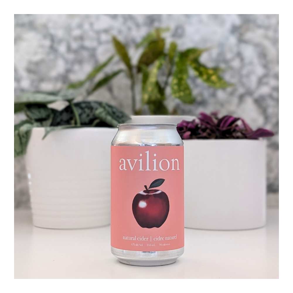 Natural Cider by Avilion Cider, beer label