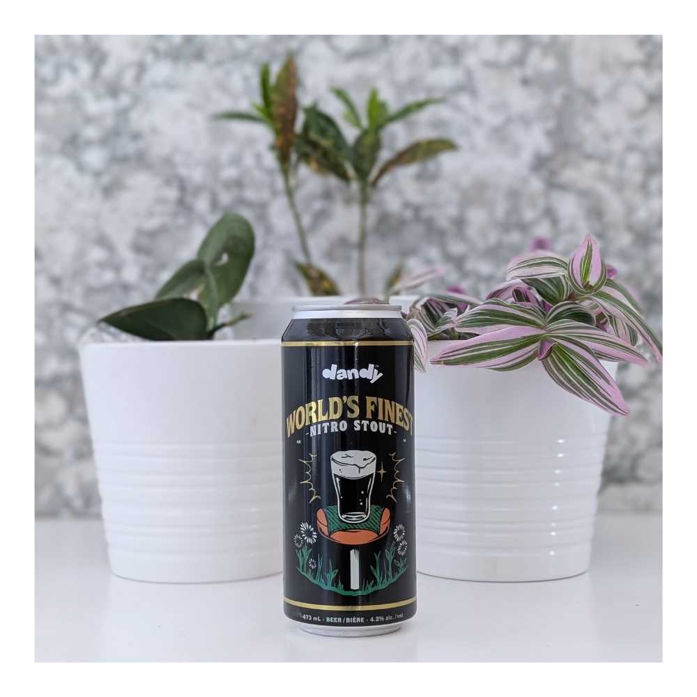 World's Finest Nitro Stout by The Dandy Brewing Company, beer label