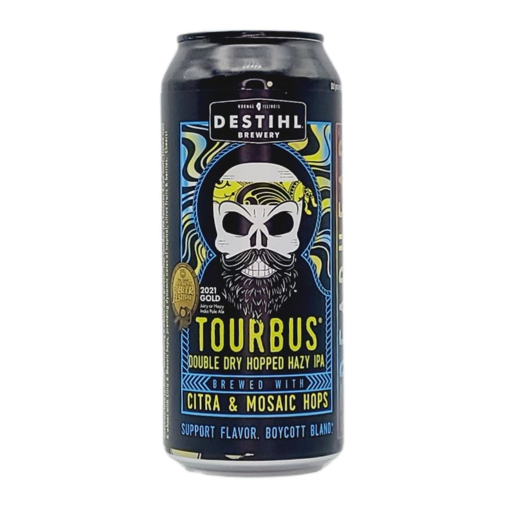 TourBus Double Dry Hopped Hazy IPA by Destihl Brewery, beer label