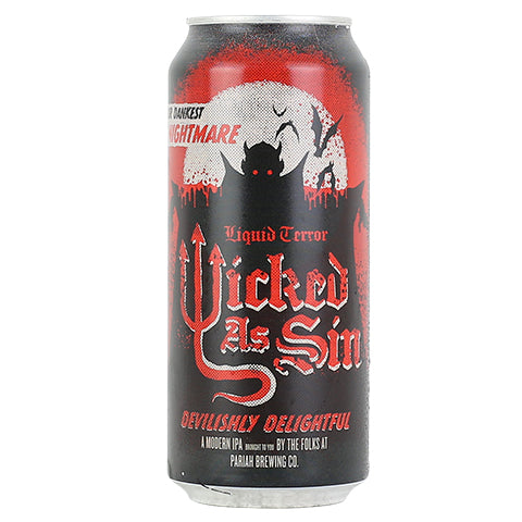Pariah Wicked As Sin IPA by Pariah Brewing Company, beer label