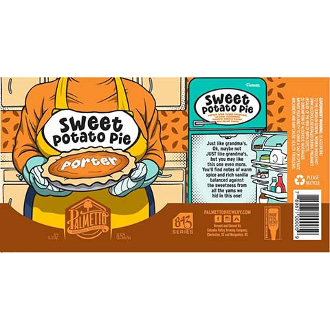 Palmetto Sweet Potato Pie Porter by Palmetto Brewing Co, beer label