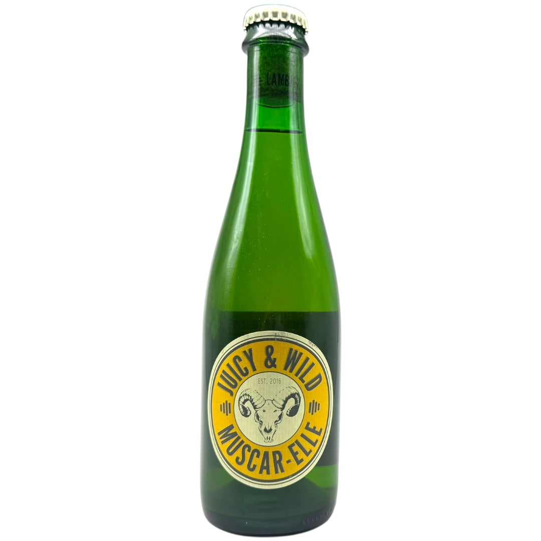 Lambiek Fabriek Juicy & Wild Muscar-Elle 2024 by Lambiek Fabriek, beer label