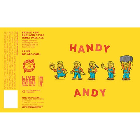 Eagle Park Handy Andy Triple NEIPA by Eagle Park Brewing Company, beer label