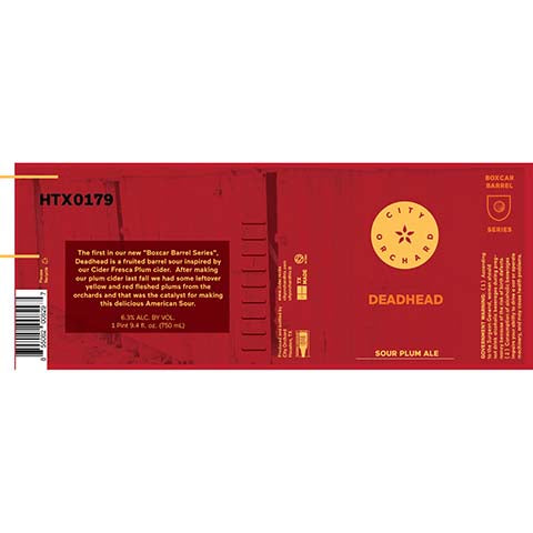 City Orchard Deadhead Sour Plum Ale by City Orchard, beer label