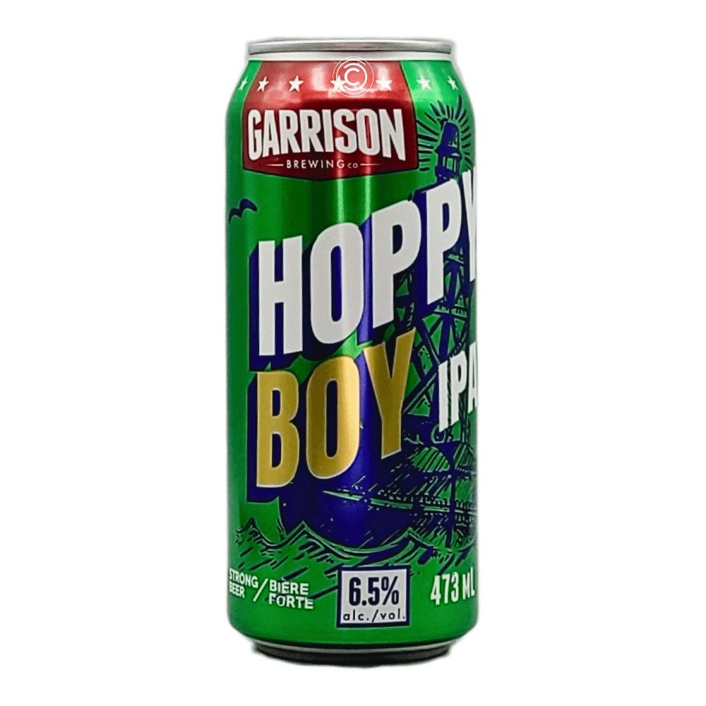 Co. Hoppy Boy IPA by Garrison Brewing Company, beer label