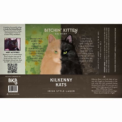 Bitchin' Kitten Kilkenny Kats Irish Lager by Bitchin' Kitten Brewery, beer label