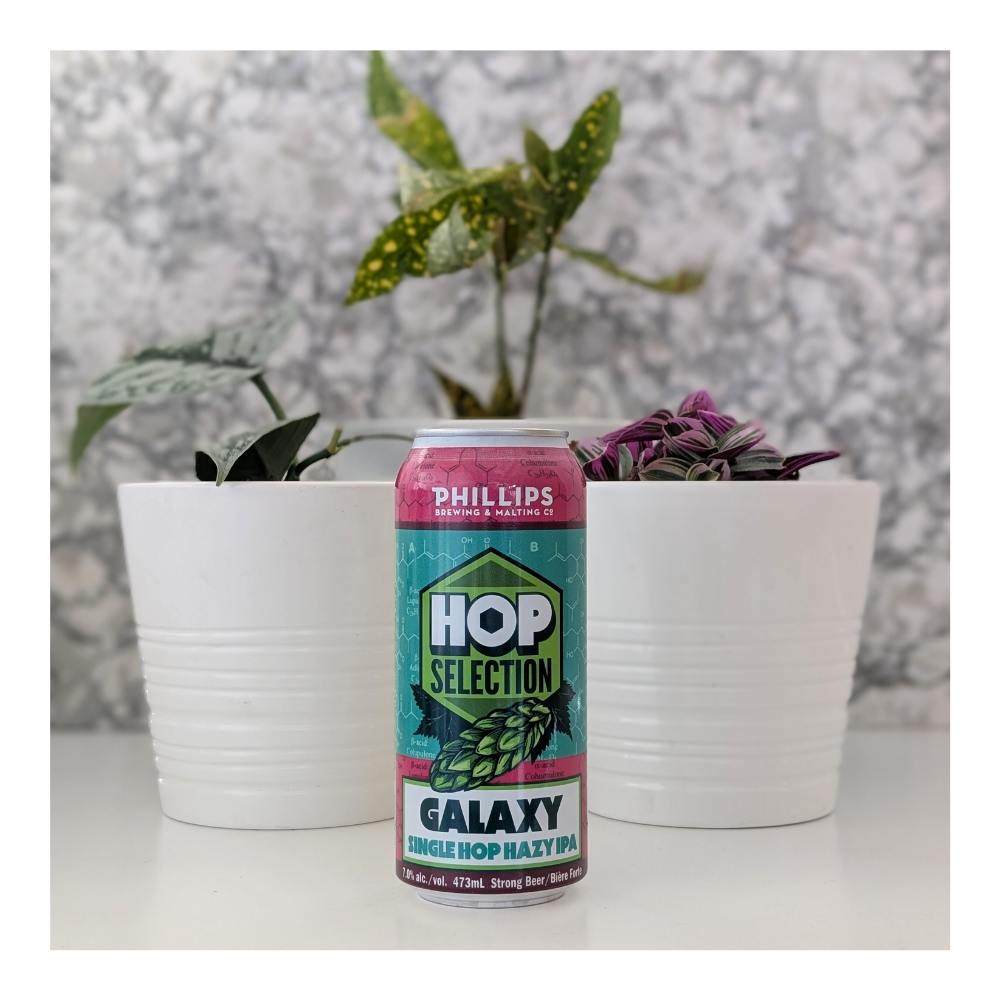 & Malting Hop Selection - Galaxy Hazy IPA by Phillips Brewing Company, beer label