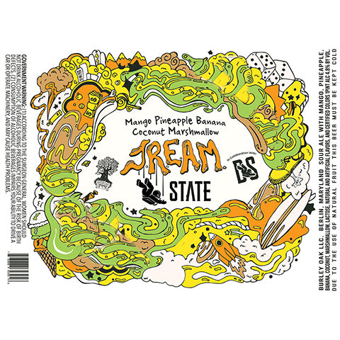 Burley Oak/Deschutes JREAM State Sour Ale by Burley Oak Craft Brewery, beer label