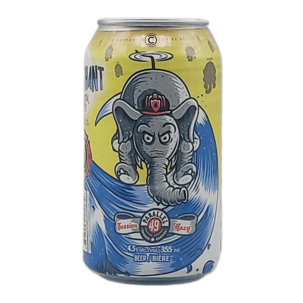 Parallel 49 Brewing Heliphant Hazy Pale Ale by Parelle 49 Brewing, beer label