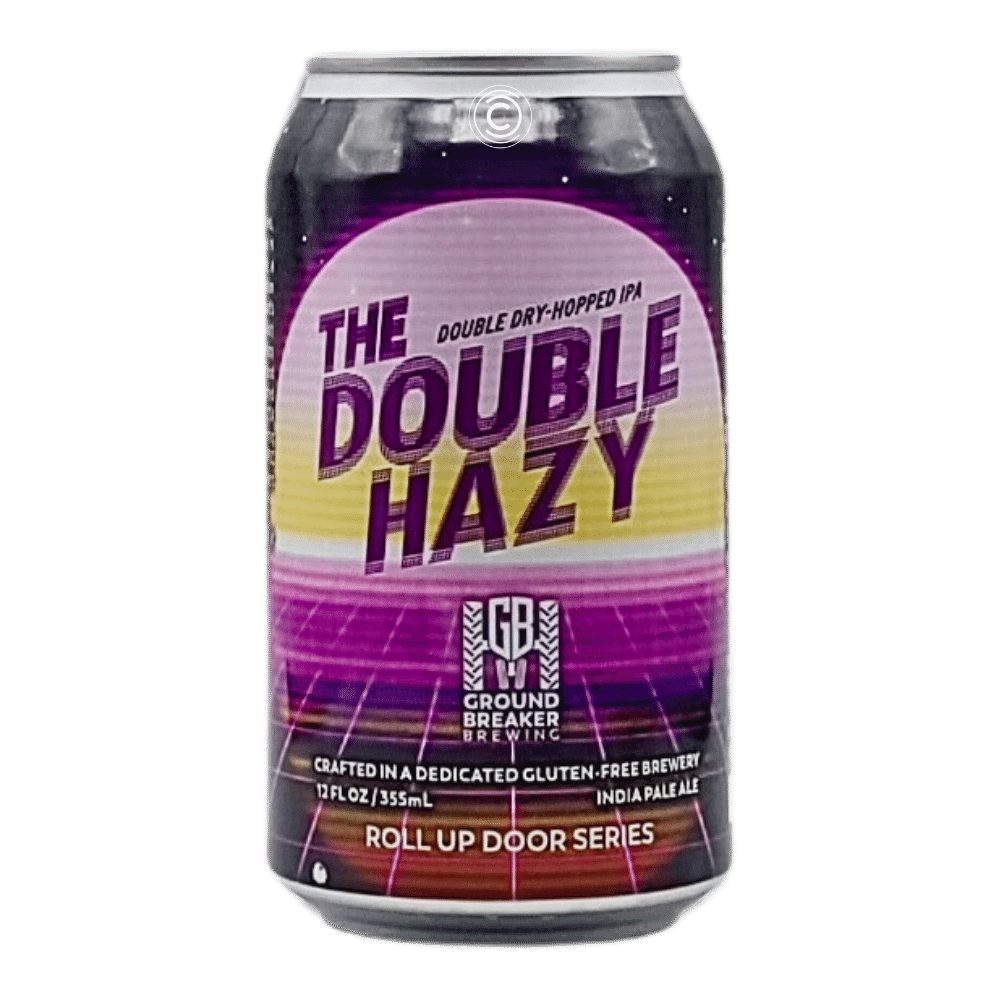 Ground Breaker The Double Hazy Double Dry-Hopped IPA Gluten Free by Groundbreaker, beer label