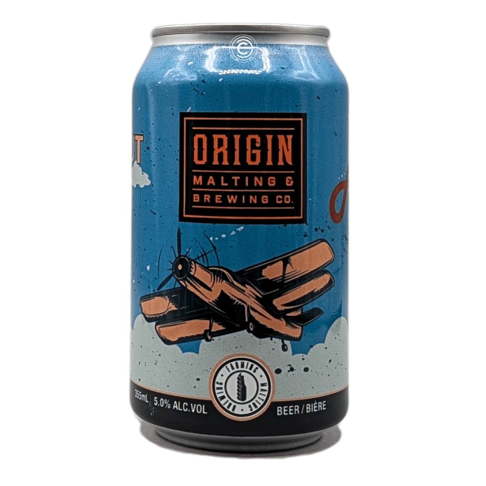 The Aviator Coconut Sour by Origin Malting & Brewing Co., beer label