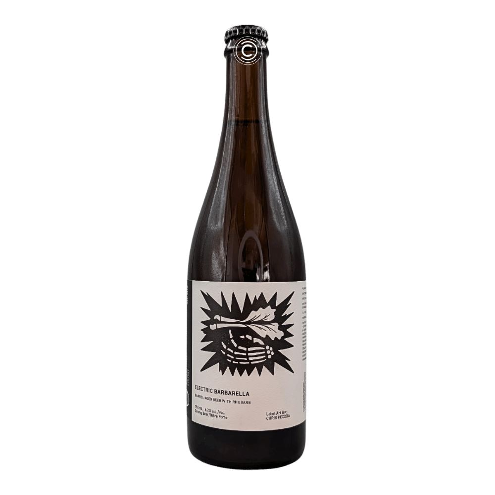 Electric Barbarella (2025) Barrel-Aged Beer with Rhubarb by The Establishment Brewing Company, beer label