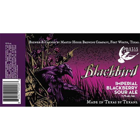Martin House Blackbird Sour by Martin House Brewing Company, beer label