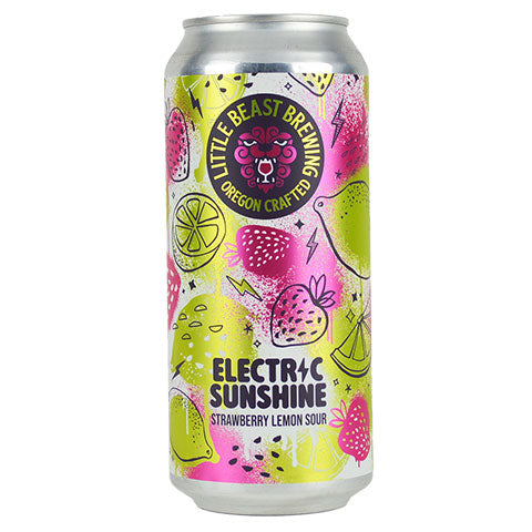 Little Beast Electric Sunshine Strawberry Lemon Sour by Little Beast Brewing, beer label