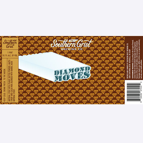 Southern Grist Diamond Moves Imperial Stout by Southern Grist Brewing Company, beer label