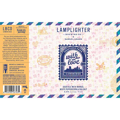 Lamplighter With Love Sour by Lamplighter Brewing Co., beer label