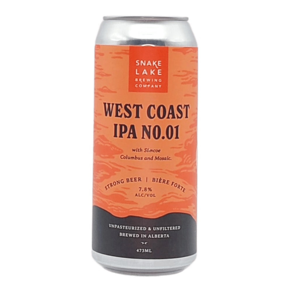 West Coast IPA No. 1 by Snake Lake Brewing Company, beer label