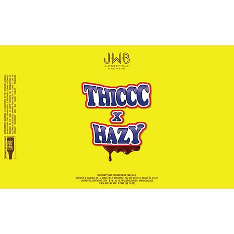 J. Wakefield Thiccc x Hazy by J Wakefield Brewing, beer label