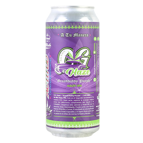 Attitude OG Haze: Granddaddy Purple Hazy IPA by Attitude Brewing Co., beer label