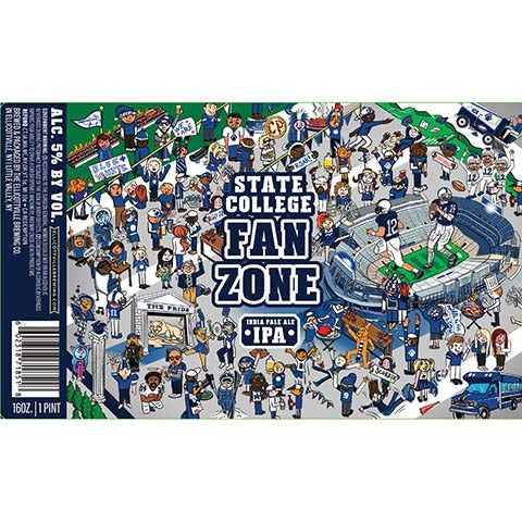 Ellicottville Fan Zone State College IPA by Winery of Ellicottville, beer label