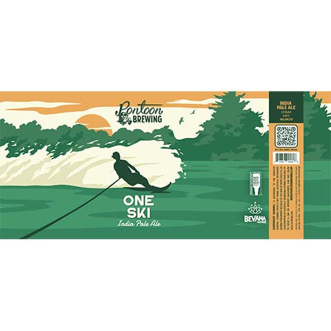 Pontoon One Ski IPA by Pantoon Brewing, beer label