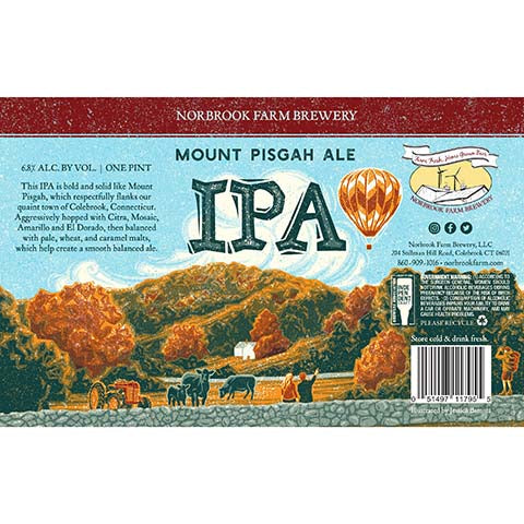 Norbrook Farm Mount Pisgah IPA by Norbrook Farm Brewery, beer label