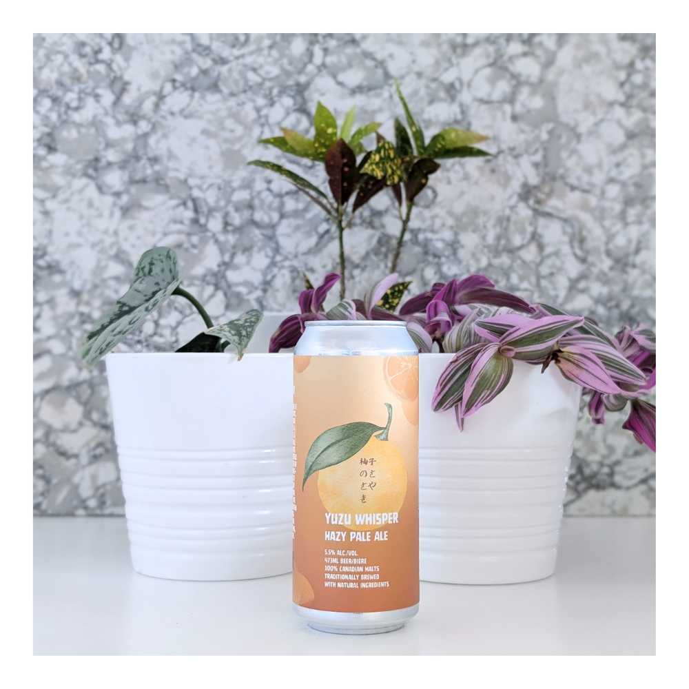 Yuzu Whisper Hazy Pale Ale by Hermit's Brewery, beer label