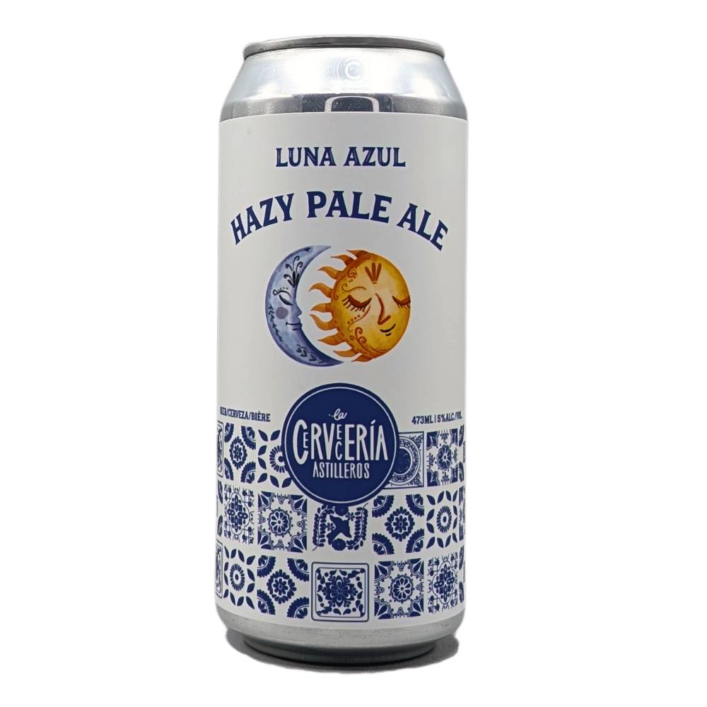 Luna Azul Hazy Pale Ale by La Cerveceria Astilleros, beer label